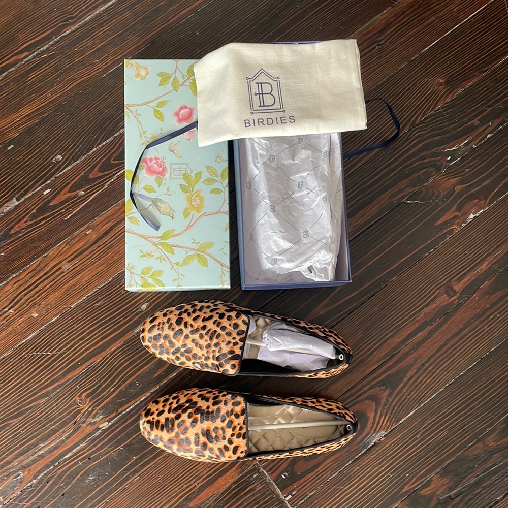 Brand new birdies calf fur loafers